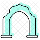Islamic Arches Color Shadow Thinline Icon Icon