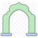 Islamic Arches Lineal Color Icon Icon