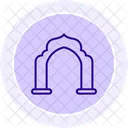 Islamic Arches Line Icon Icon