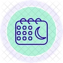 Islamic Calendar Line Icon Icon