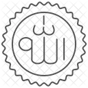 Islamic Calligraphy Thinline Icon Icon