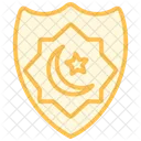 Islamic Crown Duotone Line Icon Symbol
