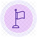 Islamic Flag Line Icon Icon