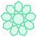 Islamic Geometry Duotone Line Icon Icon