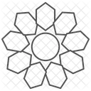 Islamic Geometry Thinline Icon Icon