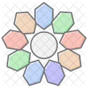 Islamic Geometry Lineal Color Icon Icon