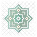 Islamic Geometry Patterns Symmetrical Intricate Icon