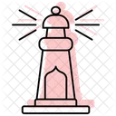 Islamic Lighthouse Color Shadow Thinline Icon Icon