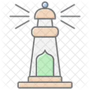 Islamic Lighthouse Lineal Color Icon Icon