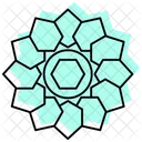 Islamic Pattern Color Shadow Thinline Icon Icon