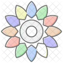 Islamic Rosette Lineal Color Icon Icon