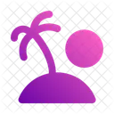 Island Palm Tree Beach Icon