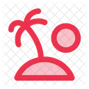 Island Palm Tree Beach Icon