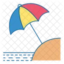 Umbrella Beach Rain Icon