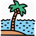 Tree Sea Beach Icon