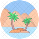 Island Beach Tropical Area Icon