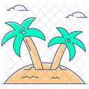 Island Palm Trees Beach Icon