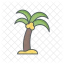 Island Beach Coconut Tree Icon