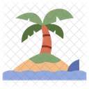 Island Coconut Tree Ocean Icon