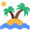 Island Beach Vacation Icon