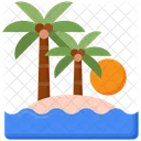Island Beach Tree Icon