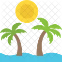 Tropical Beach Island Icon