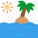 Island Beach Nature Icon