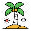 Island Palm Tree Icon