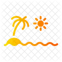 Island Palm Ocean Icon