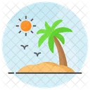 Island Palm Tree Icon