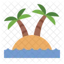 Island Tropical Ocean Icon