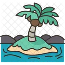 Island Beach Vacation Icon