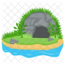 Island Cave Island Tropical Island Icon