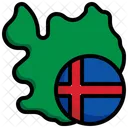 Island Flagge  Symbol