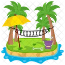 Island Hammock Tropical Island Vacations Icon
