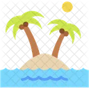 Island Palm Tree Sea Icon