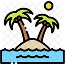 Island Palm Tree Sea Icon