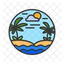 Island Tropical Isolated Icon