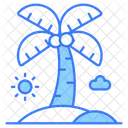 Island Palm Tree Icon