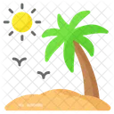 Island Palm Tree Icon