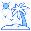 Island Palm Tree Icon