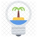 Island Palm Tree Idea Icon