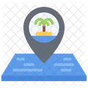 Island Palm Tree Water Icon