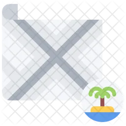 Island Map  Icon