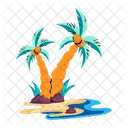 Coconut Tree Island Trees Beach Trees Symbol