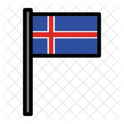 Islandia Flag Icono