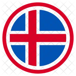 Islandia Flag Icono