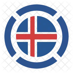 Islandia Flag Icono