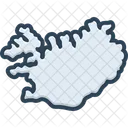 Islandia Mapa Pais Ícone