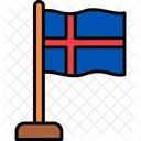 Islandia Pais Bandeira Ícone